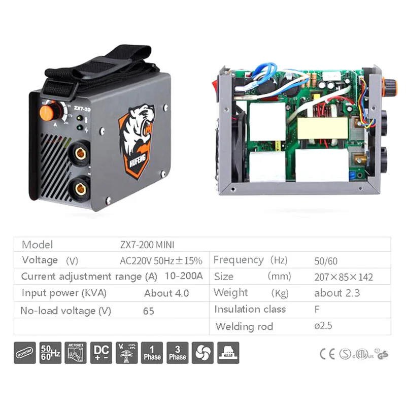 ZX7-200 10-200A 4000 Вт мини MMA Электрический сварочный аппарат 220 В а инвертор дуговой IGBT |