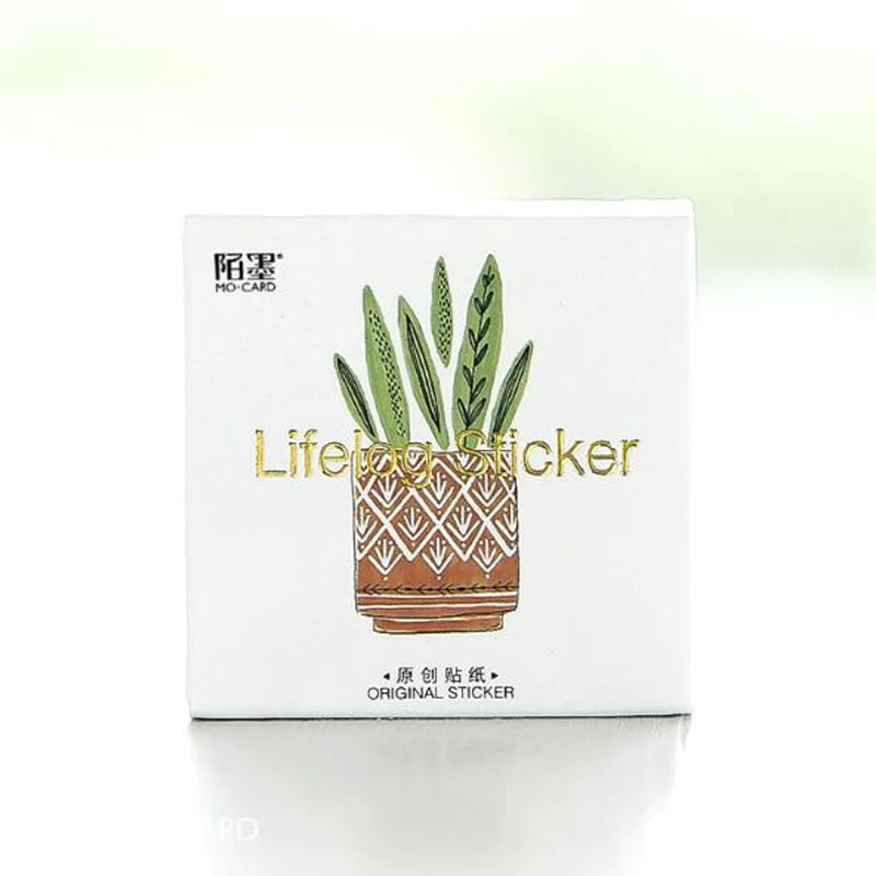 45 шт./кор. креативные искусственные зеленые растения наклейки на этикетки