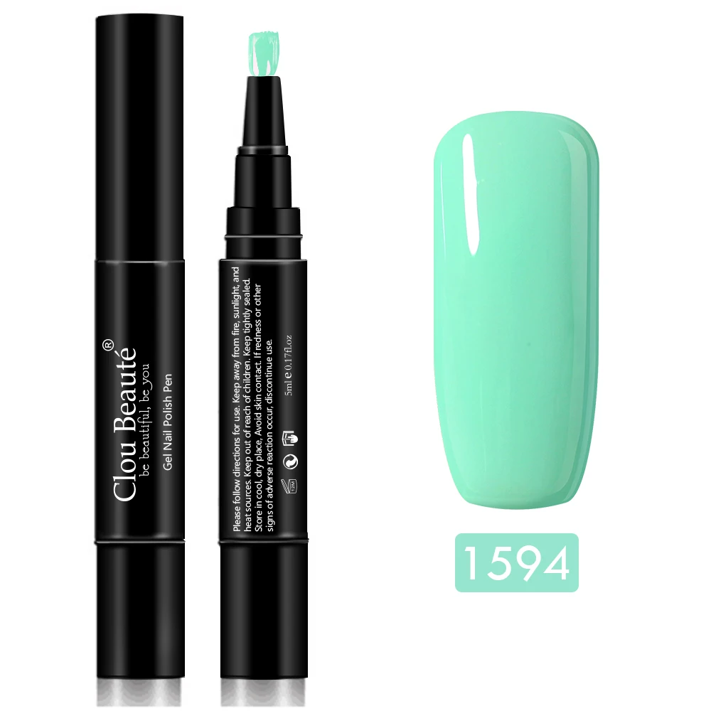 1594 Clou Beaute 60 чистых цветов гель лак для ногтей ручка paznokcie Маникюр УФ-гель для ногтей Гибридный гель лак для ногтей набор гель-краски - Цвет: 1594