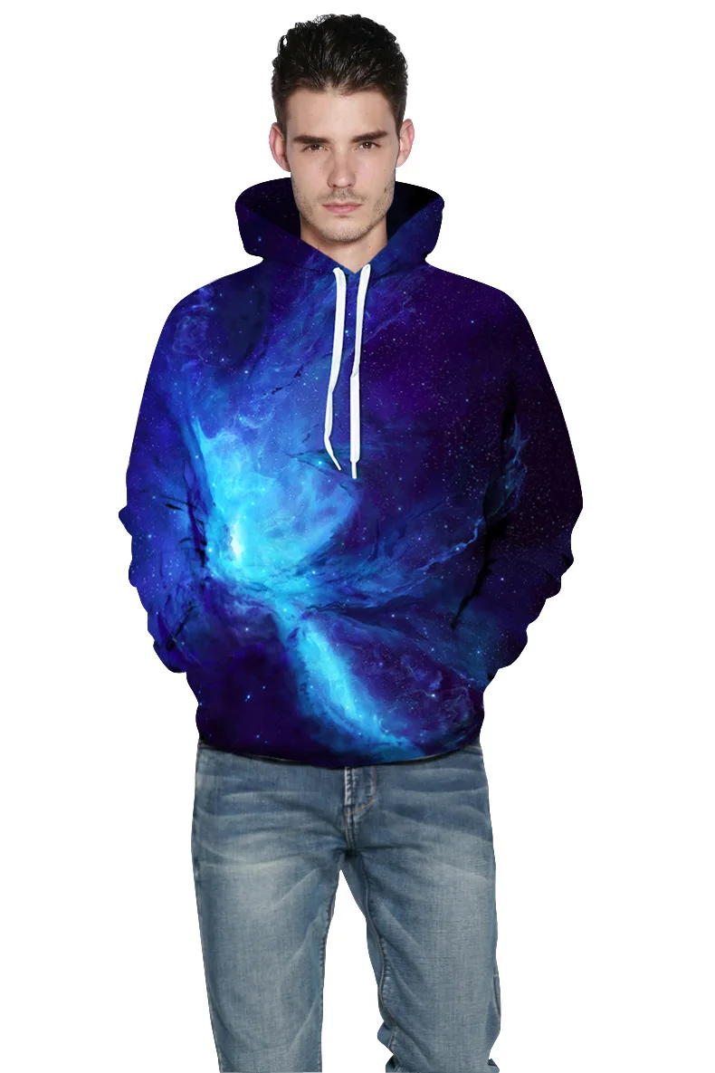 spring New Style Men 3d Sweatshirts Print Space Time Tunnel Thin Hooded Hoodies Unisex Trackuist Tops Couple Pullovers | Мужская одежда