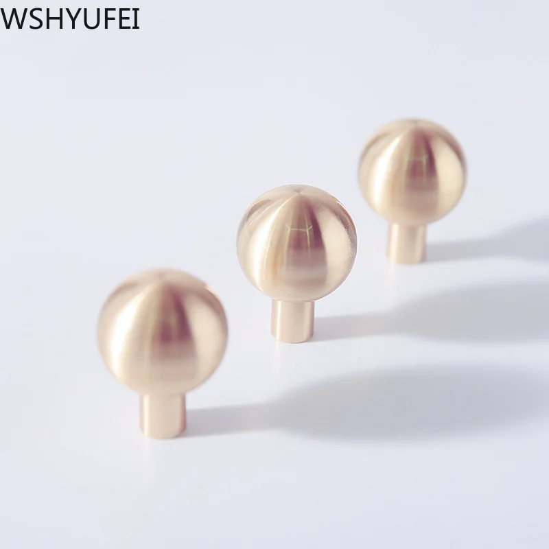 4 шт./лот высокое качество минимализм круглая латунная ручка шкаф с ящиком