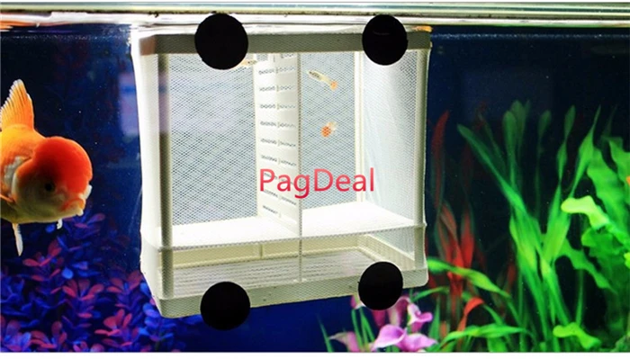 Fish Tank Aquarium Breeding Box Net Hatchery Fry Trap Float Breeder Box Isolation newborn Baby Nursery House