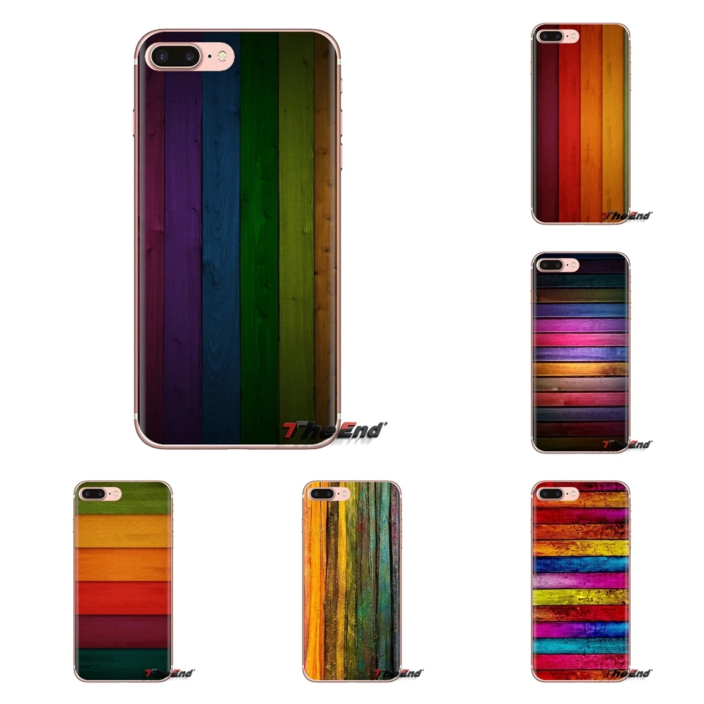 Пастельные радужные деревянные обои мягкие прозрачные чехлы Чехлы для Huawei Mate Honor