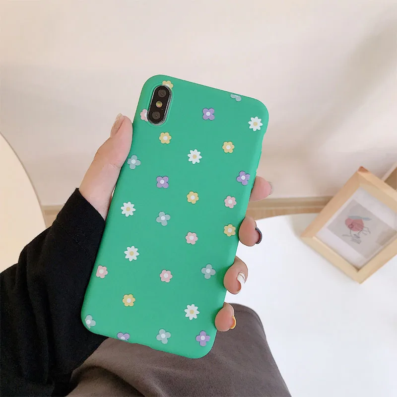 Чехол для iPhone 7 8 6 6S Plus милый чехол телефона с цветочным узором XR Xs Max X XS цвета