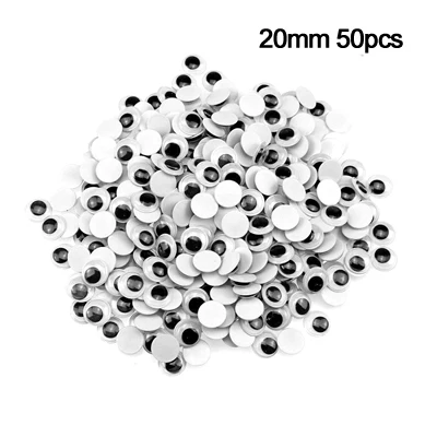 20mm 50pcs 3D самоклеющиеся движущиеся глаза пластиковые виглирующие Глаза DIY куклы аксессуары Глаза DIY аксессуары для скрапбукинга - Цвет: 20mm 50pcs