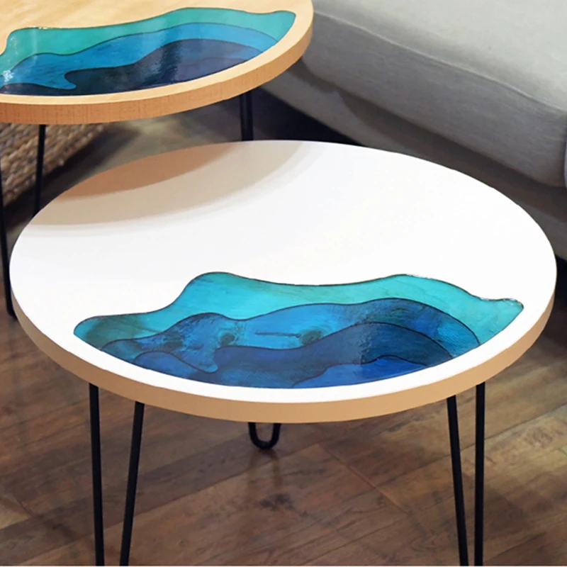 Журнальный столик из смолы, мебель для дома, кухонный стол, чайные столы DIY