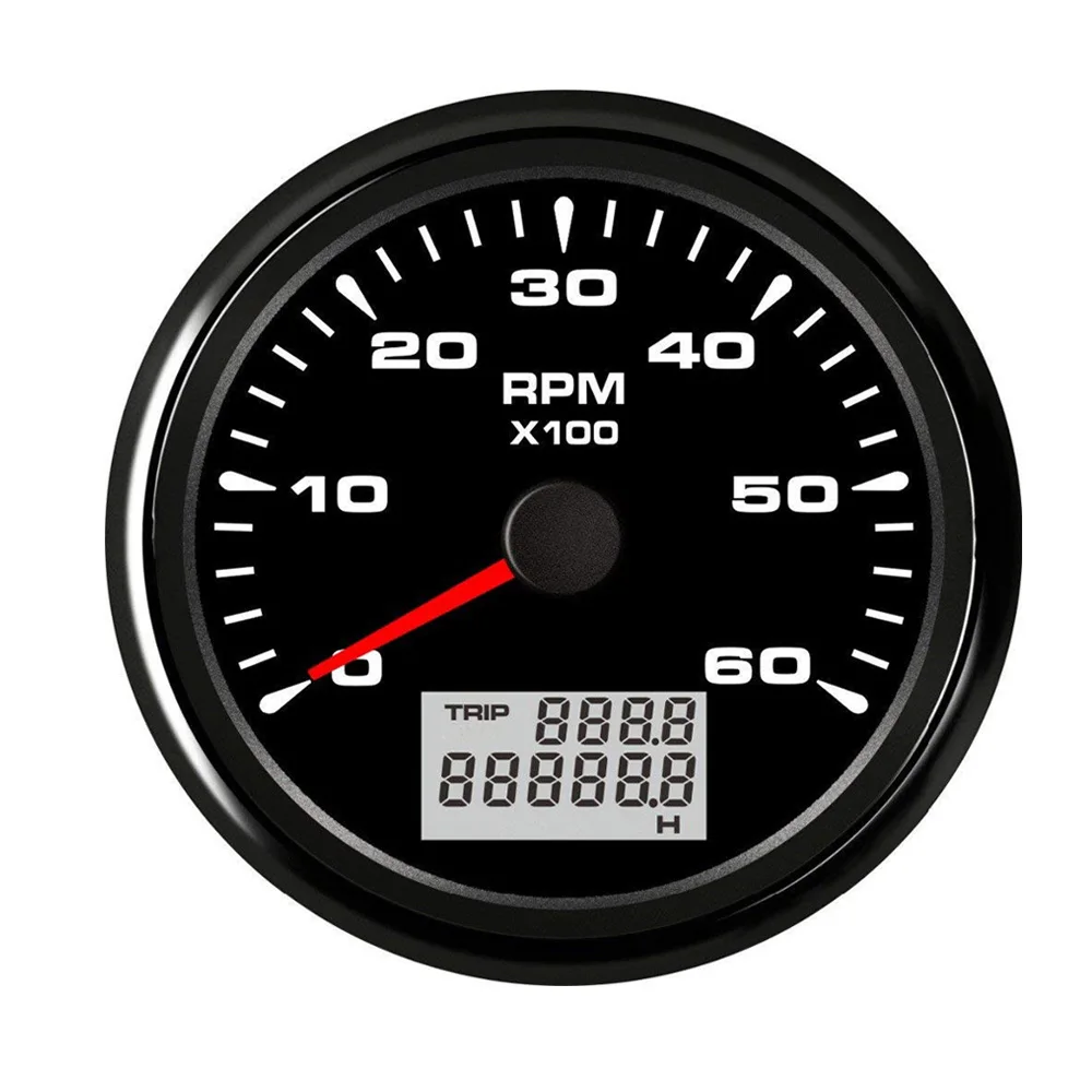 Тахометр для автомобиля лодки 85 мм тахометр с ЖК-дисплеем 6000/8000 об/мин подсветкой