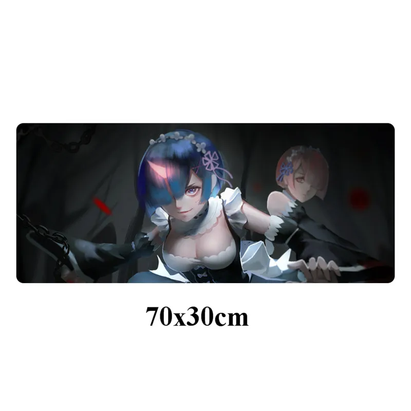 NO.8 Большой коврик для мыши 70x30 см с японским аниме Rem, Сексуальный игровой коврик для мыши для девушек, геймерский коврик для клавиатуры Otaku, прочный коврик для ноутбука, компьютерного стола - Цвет: NO.8