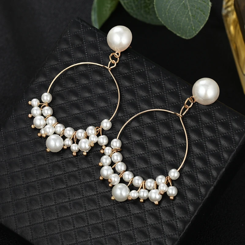 2018 новые большие круглые серьги для женщин круглая Геометрическая Имитация