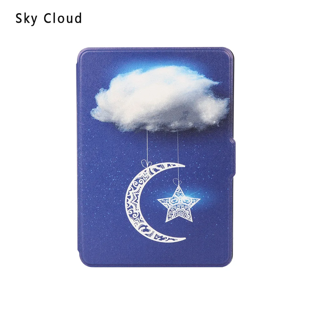 Sky Cloud 12 стилей кожаный Авто Пробуждение/Сон Смарт-Чехол Защитная оболочка " дюймов электронные книги ридер кожаный чехол для Amazon Kindle Paperwhite1/2/3 - Цвет: Sky Cloud