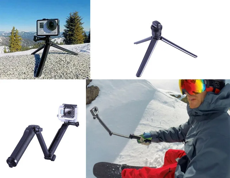 Многофункциональный складной штатив для GoPro Hero 5 4 SJ4000 Sjcam XiaoYi Camera Monopod Go Pro
