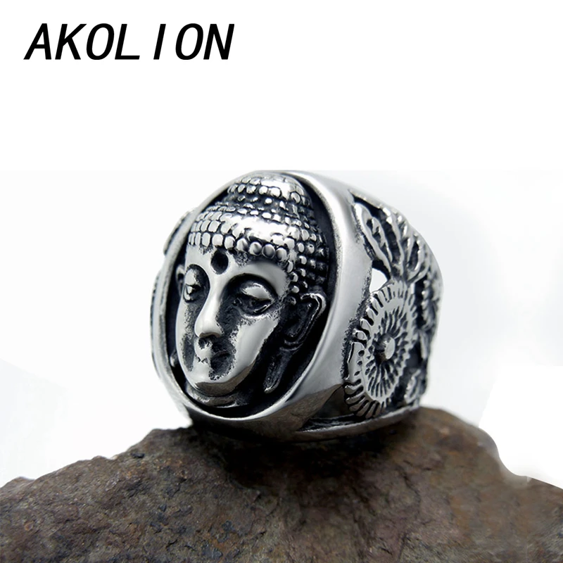 Akolion старинные серебряные кольца для женщин и мужчин ювелирные изделия будда