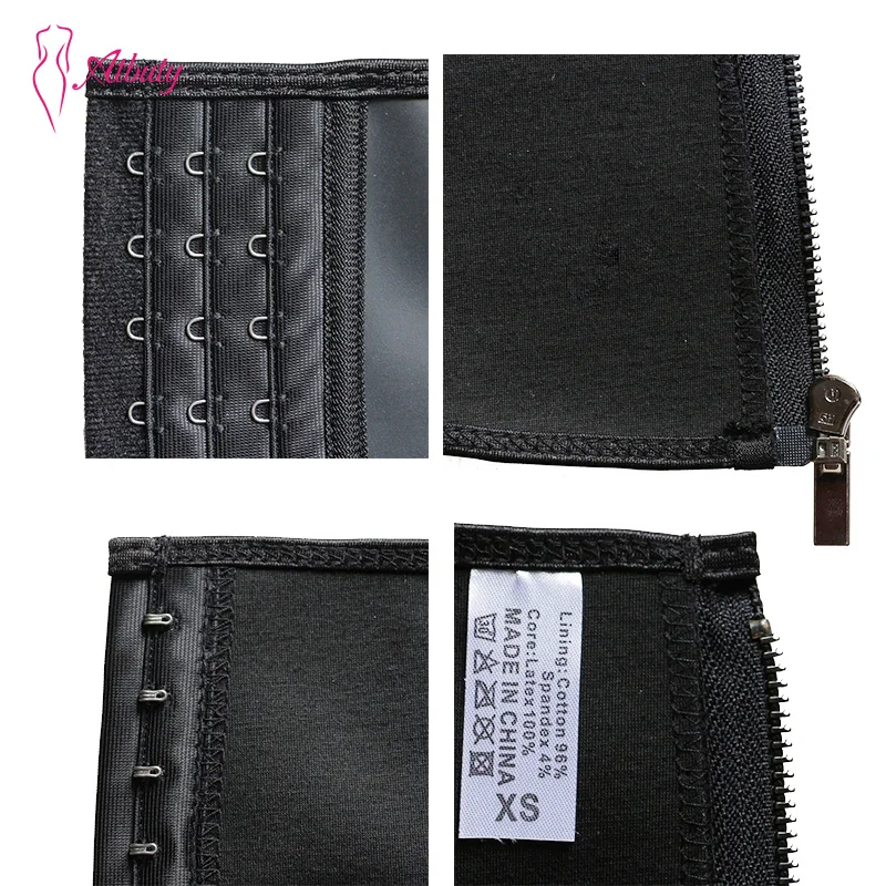 Atbuty Latex Waist Trainer Women Vest Steel Bone Corsets Reduce Belly Cincher Weight Loss Colombian Girdles Slim Shaper Fajas