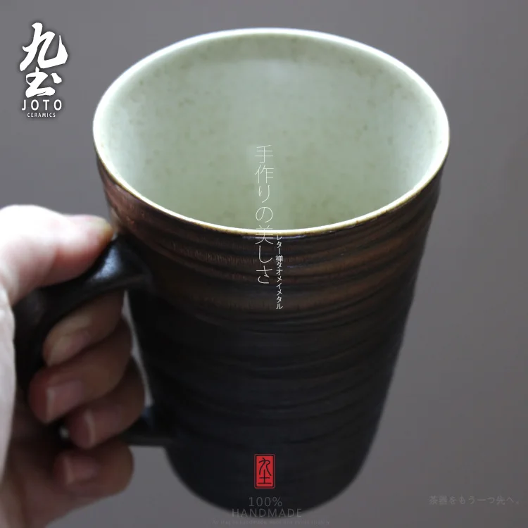 Брендовая 100% ручная керамика кофейная кружка с ручкой японский короткий стиль