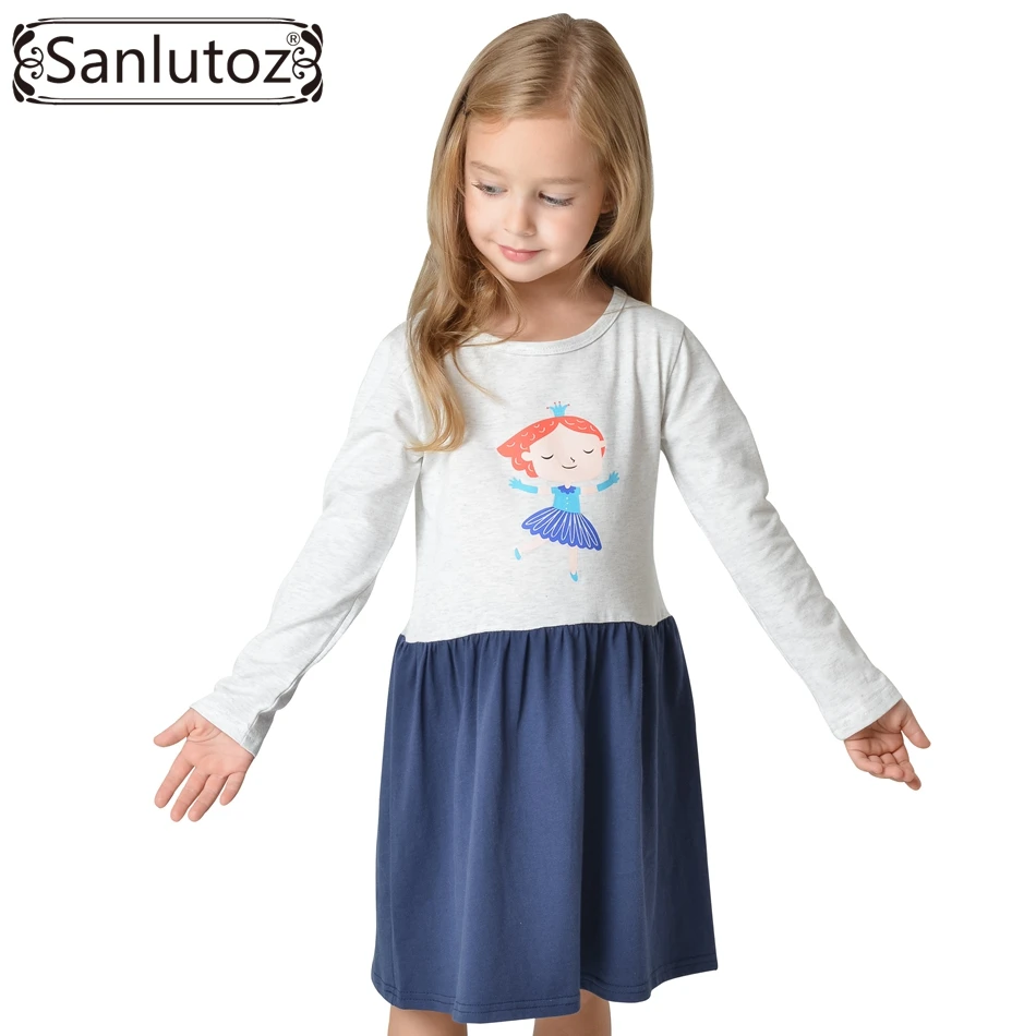 Платье для маленьких девочек коллекция 2017 года детская одежда из хлопка с
