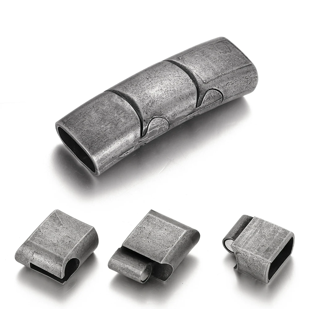 Магнитная застежка из нержавеющей стали с тремя секциями кожаный шнур