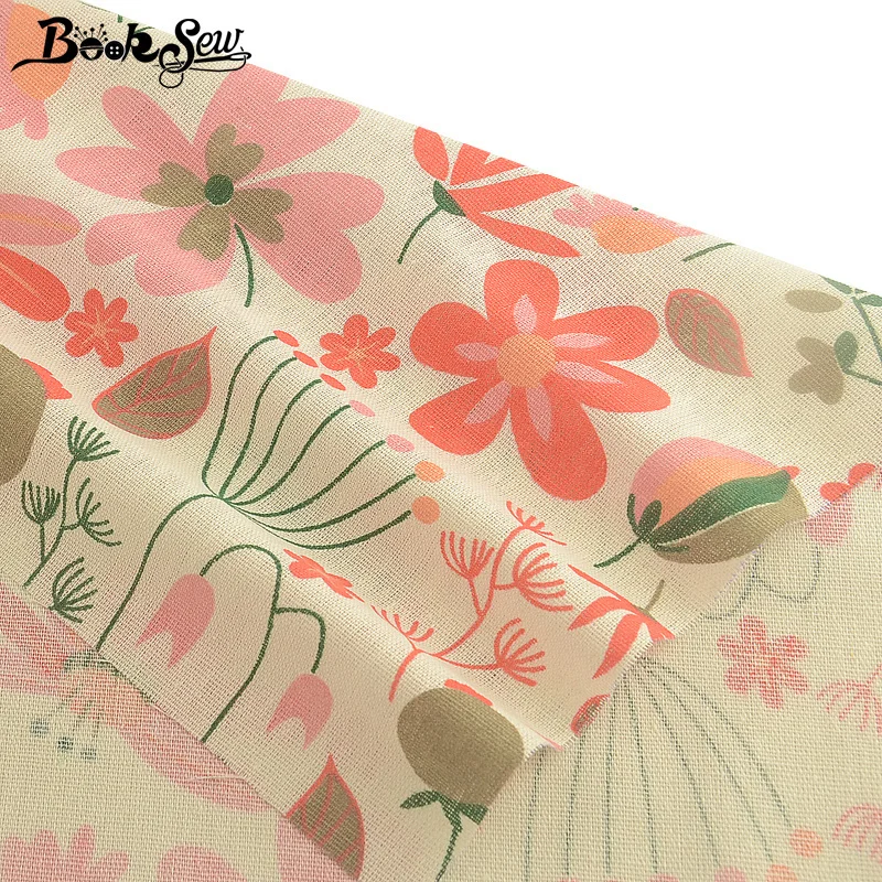 Booksew розовая африканская анкарская хлопковая льняная ткань цветочная сделай сам