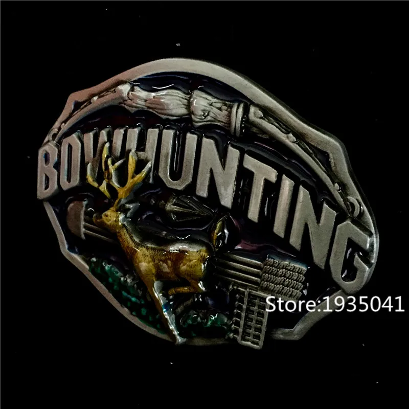 Розничная продажа высокое качество лук Охота пряжка на ремень с оленем мужские и