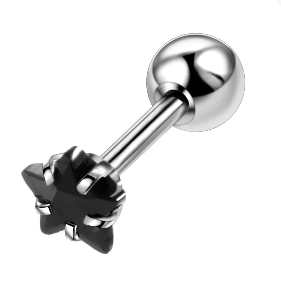 1 шт. Кристалл Циркон трагус пирсинг для хрящевой части уха серьги 316L