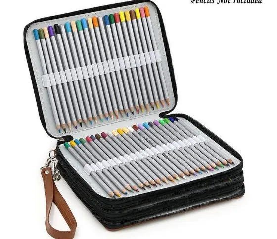 4 слойный переносной школьный чехол карандаш из искусственной кожи держатель для