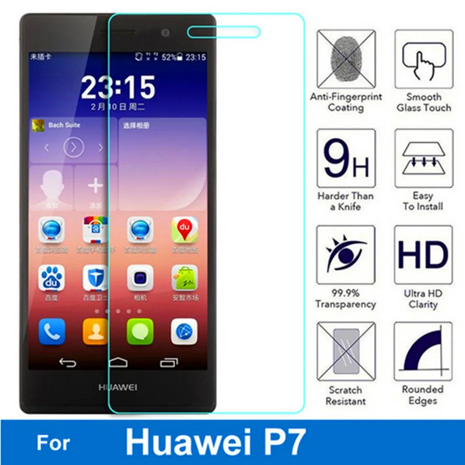 Ультратонкое закаленное стекло премиум класса для Huawei Ascend P7 P 7 L00 L05 L10 Защитная