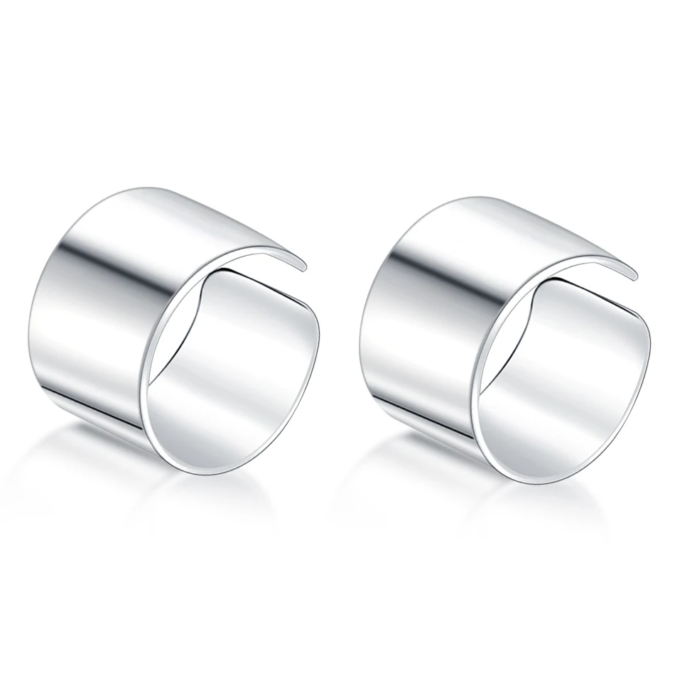 Silver K0305 1 пара, сплав, серьги-манжеты, клипсы, серебро, золото, цвет ушной хрящ, не имитация пирсинга, серьги в стиле хип-хоп, поддельные, без пирсинга - Окраска металла: Silver K0305
