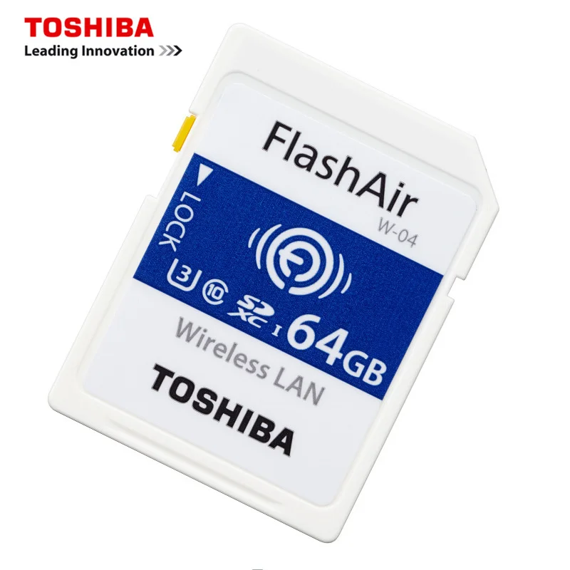 TOSHIBA Wi Fi карты памяти 32 Гб 16 GB 64 SD Card Class 10 U3 FlashAir W 04 флэш карта для цифровых