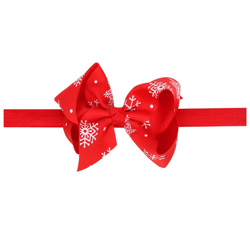 Женская эластичная повязка на голову с бантом в виде снежинок|knot headband|bow knot