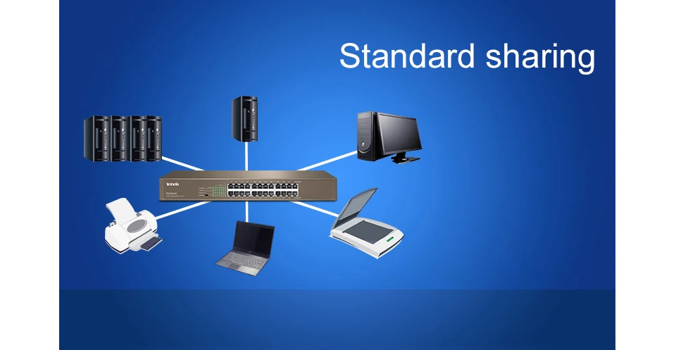 Tenda TEG1024G 24 порта 1000 м гигабитный энтернет сетевой коммутатор, 48 Гбит/с, авто MDI/MDI-X, половина/полный дуплекс, 6кВ молниезащита