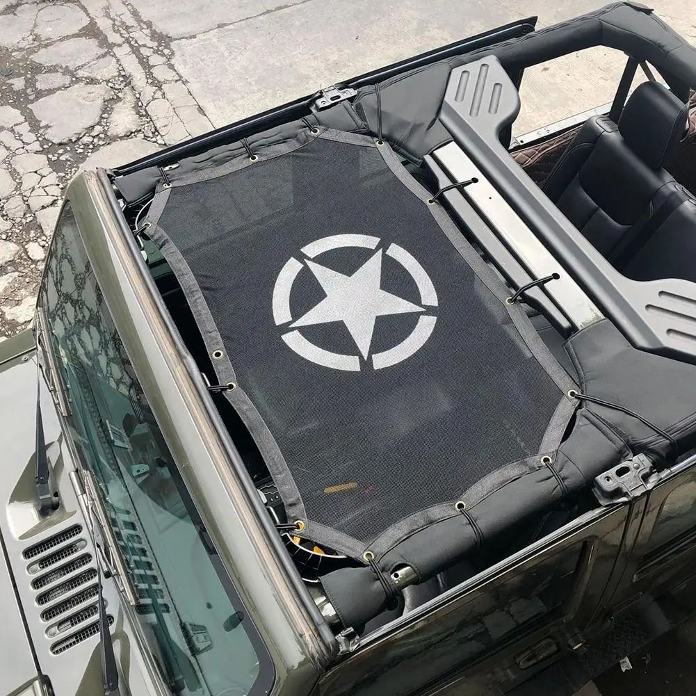 Солнцезащитная сетка от солнца Coche затеняющая сетка для крыши Солнцезащитная верхняя крышка обеспечивает УФ-защиту от солнца для Jeep Wrangler автомобильные аксессуары Styli