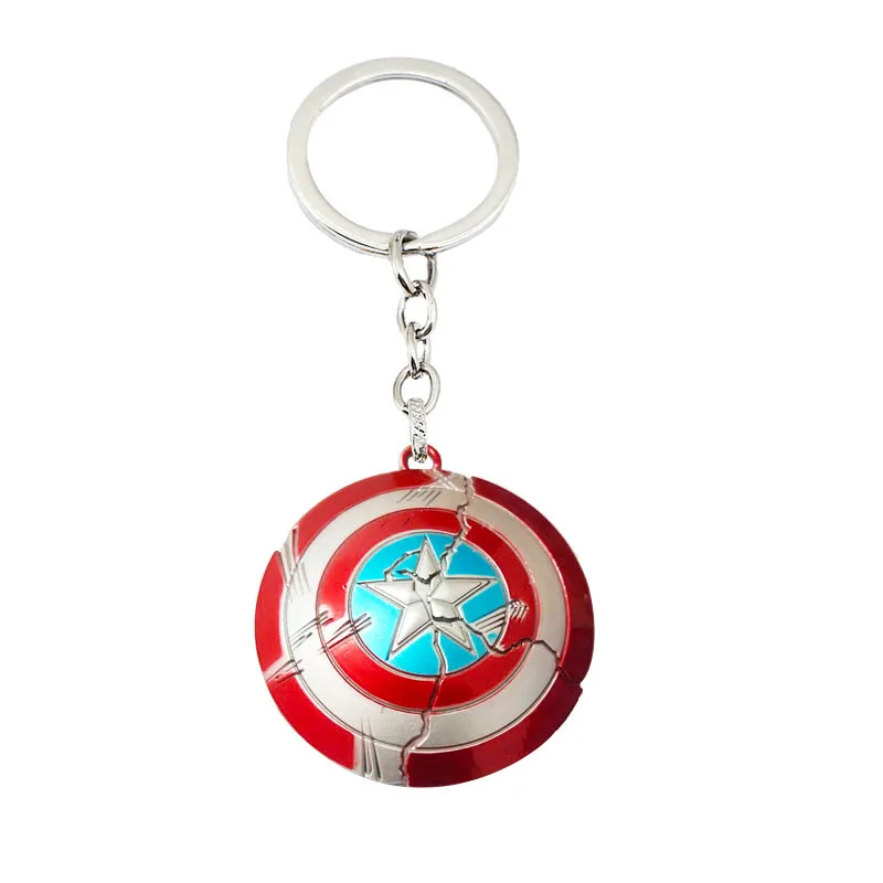 12Ppcs The Avengers 4 Captain America Shield keychain marvel Infinity War new key chain men women gift keyring fashion jewelry