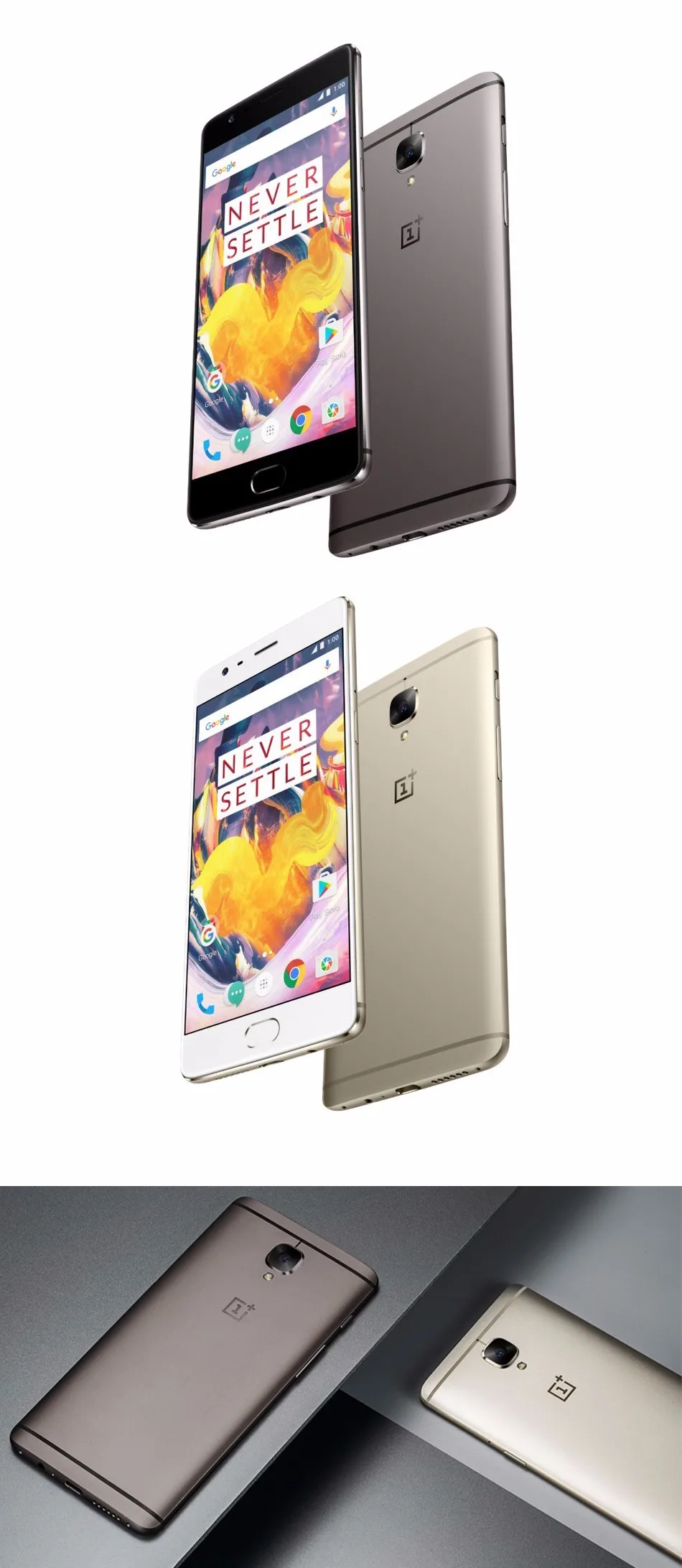 Глобальная прошивка, Oneplus 3t, сеть 4G LTE, мобильный телефон Snapdragon 821 Android 6,0 5," FHD 6 ГБ Оперативная память 128 Гб Встроенная память 16.0MP NFC