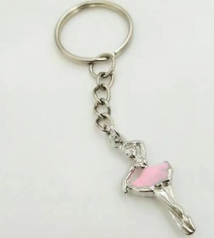 Брелок для ключей балерины из металлического сплава с эмалью брелок сувенирное