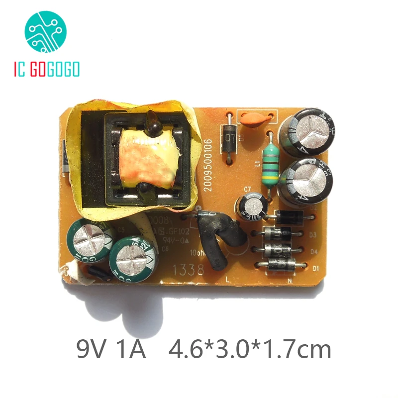 AC DC 9V 1A модуль импульсного источника питания регулятор напряжения постоянного