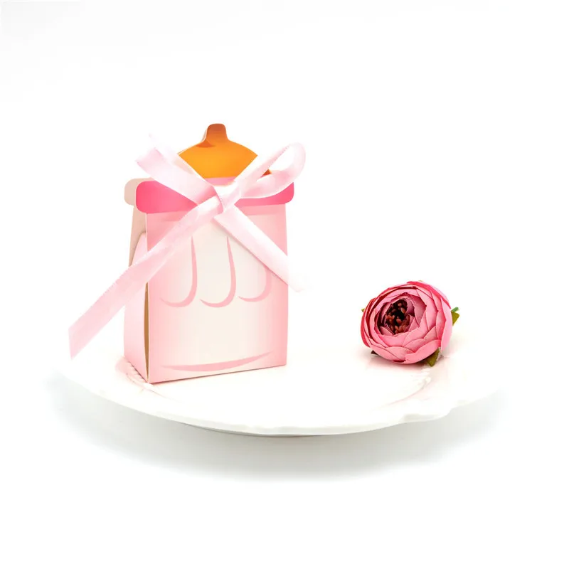 wedding decoration Paper Milk Bottle Design candy Box Candy Gift Baby Shower baptism Kids Birthday Party Supplies | Дом и сад