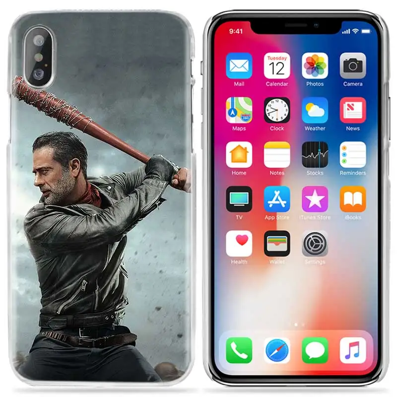 Чехол Negan Walking Dead для iPhone XS Max XR X 10 7S 8 6 6S Plus 5S SE 5 4S 4 5C 6+ 6S+ 7+ 11 жесткий чехол PC Fundas чехол для телефона
