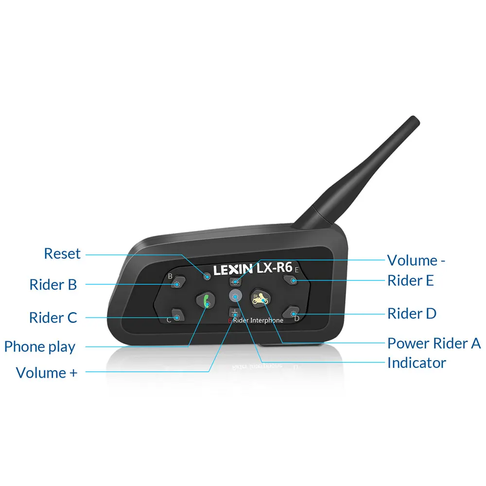 Bluetooth интерком для шлема LEXIN R6 1200 м 1 шт.|bt interphone|lexin r6intercomunicador de moto |
