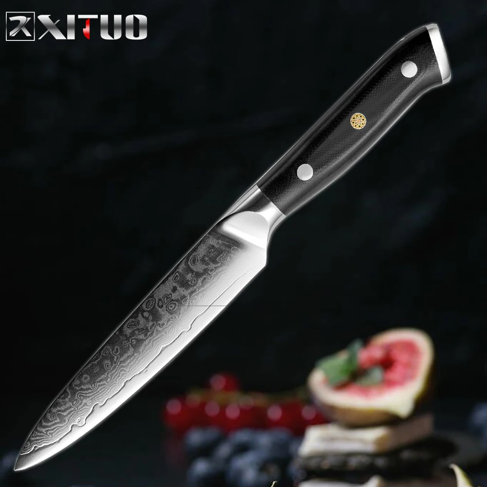 5inch Utility knife Xituod Дамасская 67-слой Дамасская сталь кухонный нож шеф-повара sharp Набор ножей Sankotu китайский набор кухонных ножей Кухонные ножи кухонный гарнитур - Цвет: 5inch Utility knife