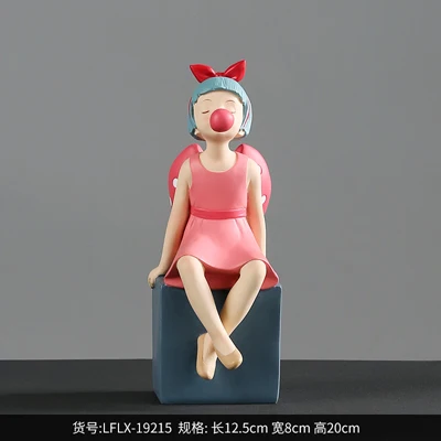 A Bubble Girl фигурка из смолы Bubble Sugar Time модель комнаты художественное украшение креативный подарок ремесла Прямая поставка - Цвет: A