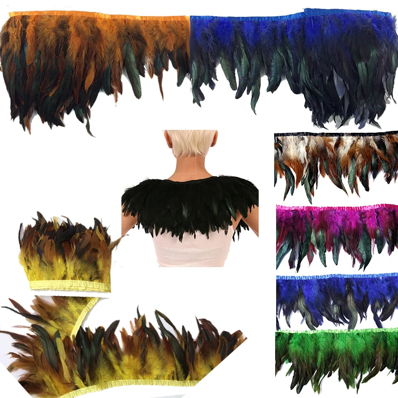 10 м/лот Многоцветный Петух Хвост Перо ленты обрезки использовать Рождество