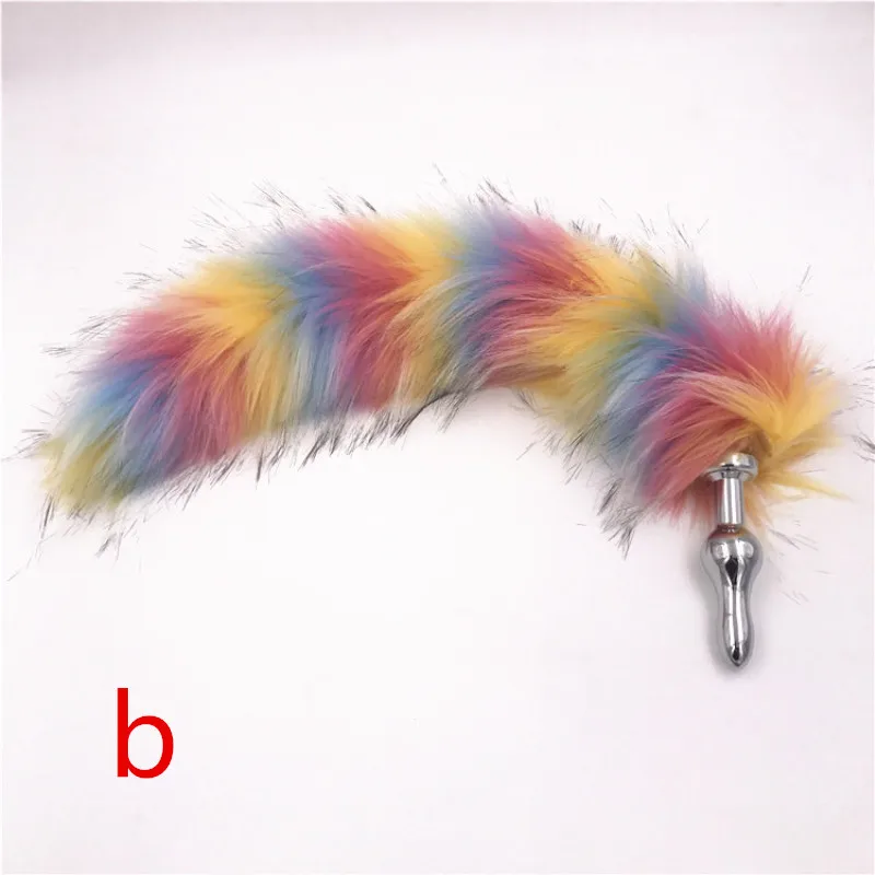 Colorful Fox Tail Anal Plug Stainless Steel Butt Fetish Buttplug Sexy Sex Toys for Women Adult Games H8-75G | Красота и здоровье