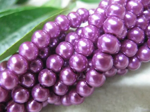 

Оптовая продажа 760 шт. фуксия Стеклянный Жемчуг рукоделие ювелирные изделия DIY бусины 6 мм F15