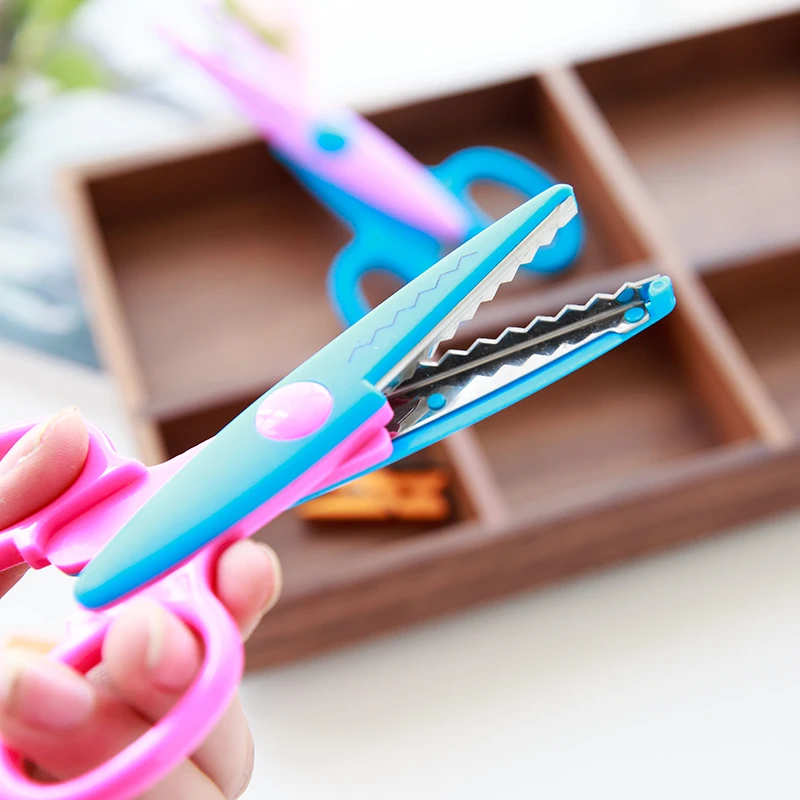 JIANWU Hand made paper cutting DIY creative photo album picture pattern lace scissors safety stationery|safety scissors|lace scissorsstationery |