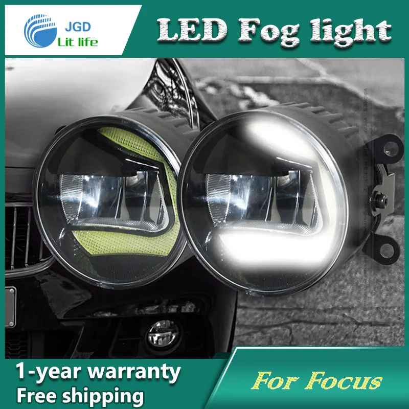 Супер белые светодиодные дневные ходовые огни чехол для Ford Focus 2005-2014 Drl световая