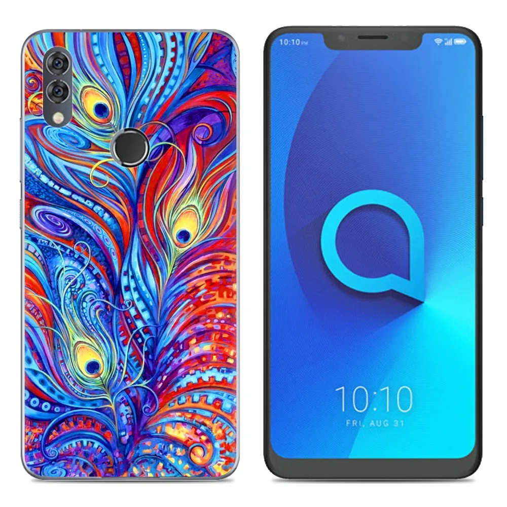 17 Мягкий чехол для телефона, силиконовый чехол для Alcatel 5V 6,2 дюймов, модный прозрачный чехол из ТПУ с красочным рисунком - Цвет: 17