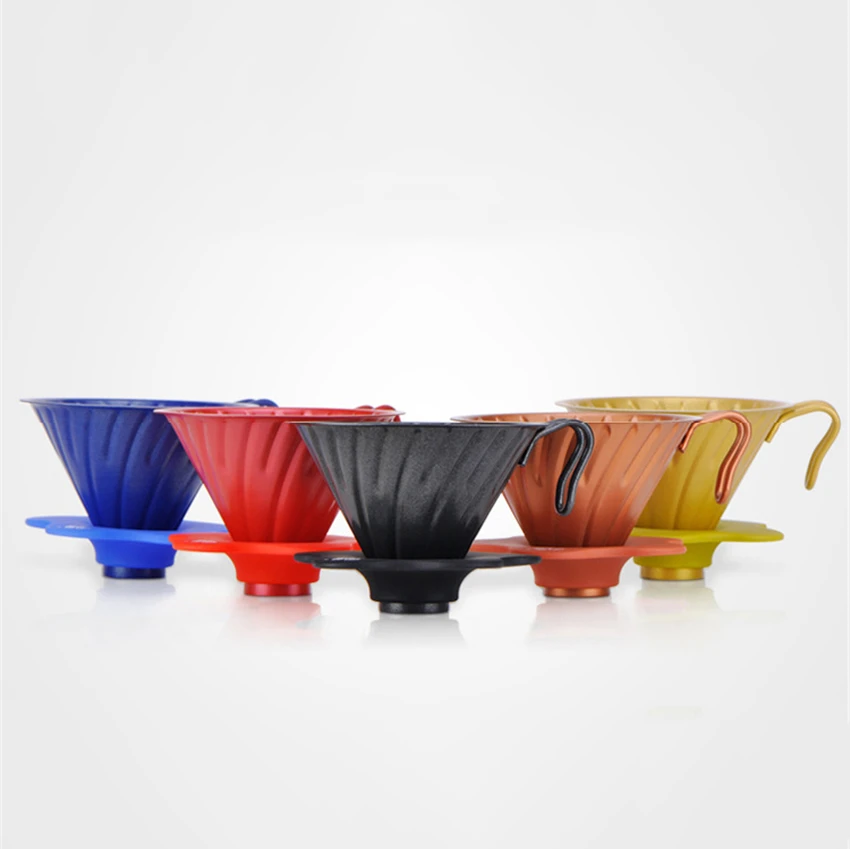 

Coffee Dripper Filter Stainless Steel Espresso Dripper V60 Coffee Brew Coffee Maker Tools Coffee Accessories For Barista
