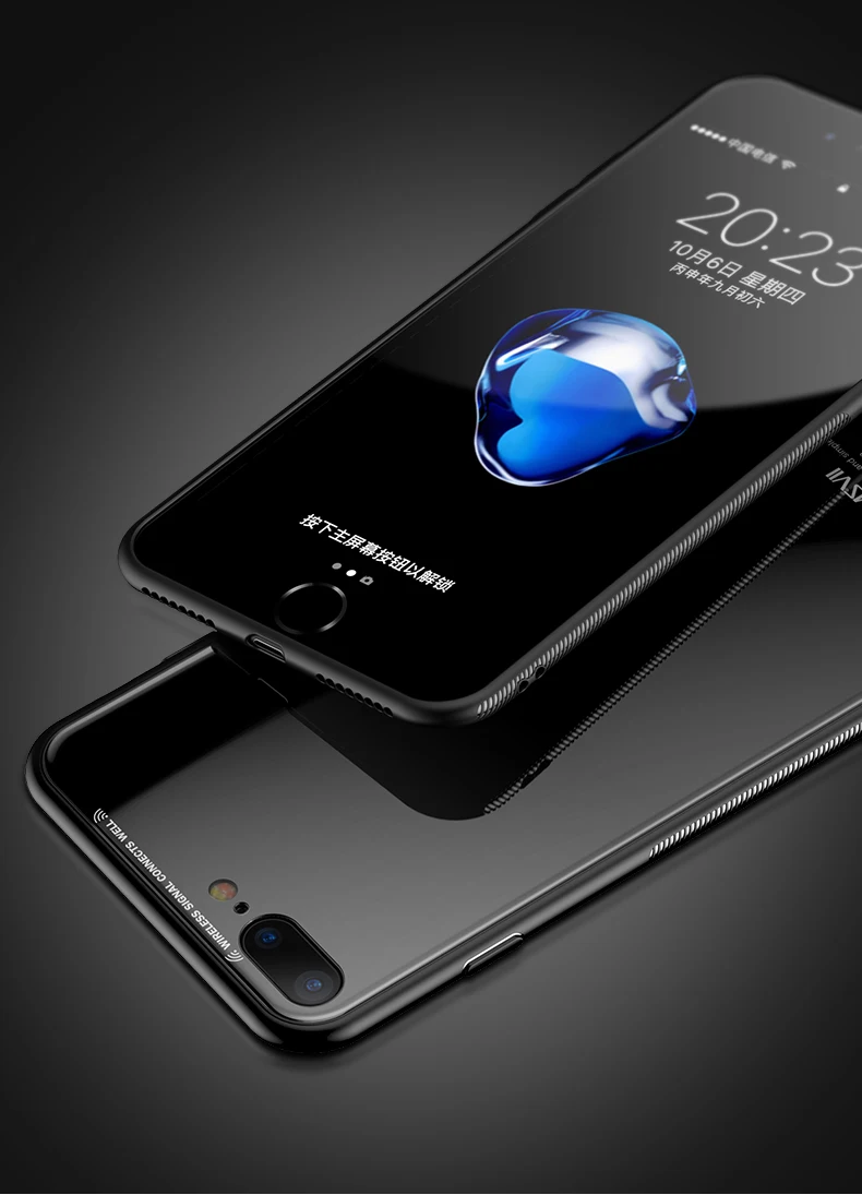 MSVII для iPhone 8 чехол стекло Coque для Apple iPhone 7 7 plus чехол силиконовая рамка+ Зеркальное стекло крышка для iPhone 8 plus чехол s