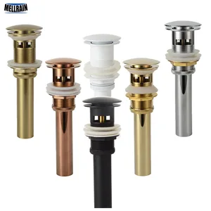 Качественная латунная раковина для ванной комнаты, выдвижной Слив с переливом, Чернаябелаяхромированнаяциркониевая ЗолотаяРозоваяORB пробка для отходов