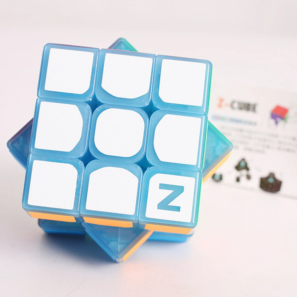 Наклейка Babelemi с льняной отделкой светящийся синий 3x3x3 скоростной волшебный куб