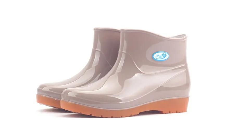 Женские непромокаемые ботинки на плоской подошве водонепроницаемая обувь